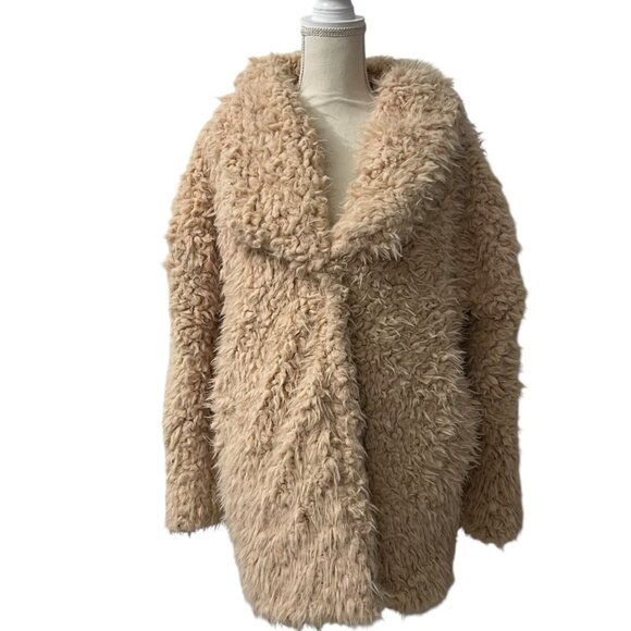 Onetheland  Shaggy Mongolian Oversized Scandi Cozy Luxe Loungewear Teddy Coat M‎ - Picture 7 of 10